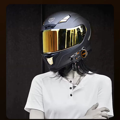 Bluetooth 5.3 Motorcycle Helmet Intercom Headset - Waterproof 300M Communication Speaker and Earphone